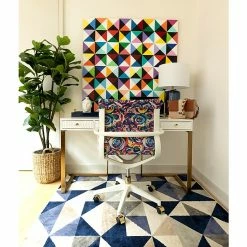 The Raynor Group Elizabeth Sutton Wynwood Fabric Swivel Task Chair, Multi Rose White Gold (K-ESWY-WHT-ROSE-GLD) -Office Chairs Shop unnamed file 4464