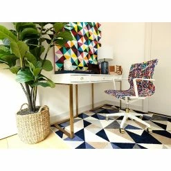 The Raynor Group Elizabeth Sutton Wynwood Fabric Swivel Task Chair, Multi Rose White Gold (K-ESWY-WHT-ROSE-GLD) -Office Chairs Shop unnamed file 4465