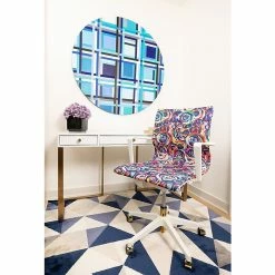 The Raynor Group Elizabeth Sutton Wynwood Fabric Swivel Task Chair, Multi Rose White Gold (K-ESWY-WHT-ROSE-GLD) -Office Chairs Shop unnamed file 4466