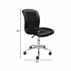 Serta Essentials Armless Ergonomic Bonded Leather/Mesh Swivel Task Chair, Black (48740) 11 Serta Essentials Armless Ergonomic Bonded Leather/Mesh Swivel Task Chair, Black (48740) -Office Chairs Shop unnamed file 4514