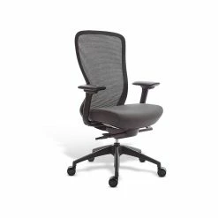 Union & Scale™ Workplace2.0™ Ayalon Mesh Back Fabric Task Chair, Black/Gray (UN59409)