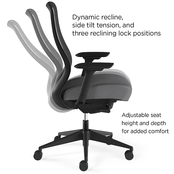 Union & Scale™ Workplace2.0™ Ayalon Mesh Back Fabric Task Chair, Black/Gray (UN59409) 5 Union & Scale™ Workplace2.0™ Ayalon Mesh Back Fabric Task Chair, Black/Gray (UN59409) - Image 3