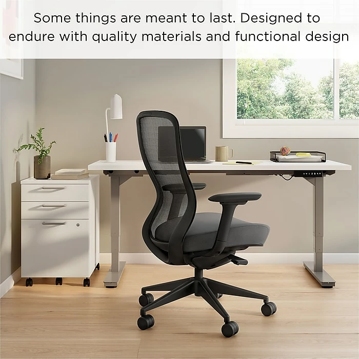 Union & Scale™ Workplace2.0™ Ayalon Mesh Back Fabric Task Chair, Black/Gray (UN59409) 7 Union & Scale™ Workplace2.0™ Ayalon Mesh Back Fabric Task Chair, Black/Gray (UN59409) - Image 5