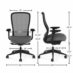 Union & Scale™ Workplace2.0™ Ayalon Mesh Back Fabric Task Chair, Black/Gray (UN59409) 16 Union & Scale™ Workplace2.0™ Ayalon Mesh Back Fabric Task Chair, Black/Gray (UN59409) -Office Chairs Shop unnamed file 4521