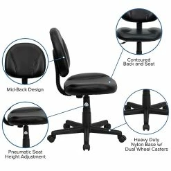 Flash Furniture Faux Leather Task Chair, Black (BT688BK) 16 Flash Furniture Faux Leather Task Chair, Black (BT688BK) -Office Chairs Shop unnamed file 4527