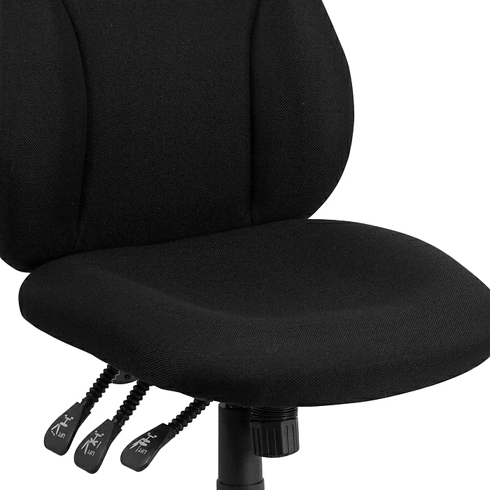 Flash Furniture BT90297H High Back Black Fabric Multi-Functional Ergonomic Swivel Task Chair 11 Flash Furniture BT90297H High Back Black Fabric Multi-Functional Ergonomic Swivel Task Chair - Image 9