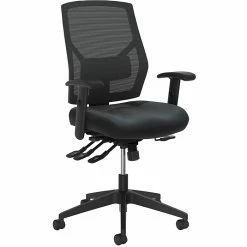 HON Crio Mesh/Bonded Leather High-Back Task Chair, Black (BSXVL582SB11T)