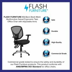 Flash Furniture Mid-Back Black Mesh Swivel Task Chair, Triple Paddle Control, Height-Adjustable Arms 14 Flash Furniture Mid-Back Black Mesh Swivel Task Chair, Triple Paddle Control, Height-Adjustable Arms -Office Chairs Shop unnamed file 4572