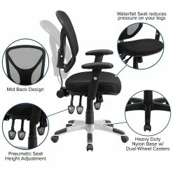 Flash Furniture Mid-Back Black Mesh Swivel Task Chair, Triple Paddle Control, Height-Adjustable Arms 16 Flash Furniture Mid-Back Black Mesh Swivel Task Chair, Triple Paddle Control, Height-Adjustable Arms -Office Chairs Shop unnamed file 4574