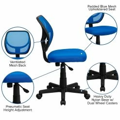 Flash Furniture Fabric Mid-back Task Chair, Blue -Office Chairs Shop unnamed file 4583