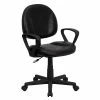 Flash Furniture Mid Back Leather Ergonomic Task Chair With Arms, Black (BT688BKA) -Office Chairs Shop unnamed file 4591