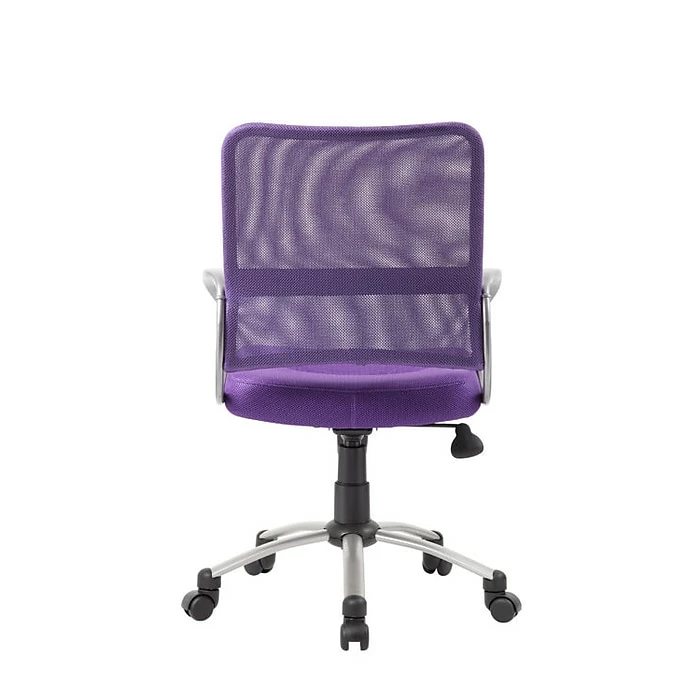 Boss Mesh Back W/ Pewter Finish Task Chair, Purple (B6416-PR) 6 Boss Mesh Back W/ Pewter Finish Task Chair, Purple (B6416-PR) - Image 4