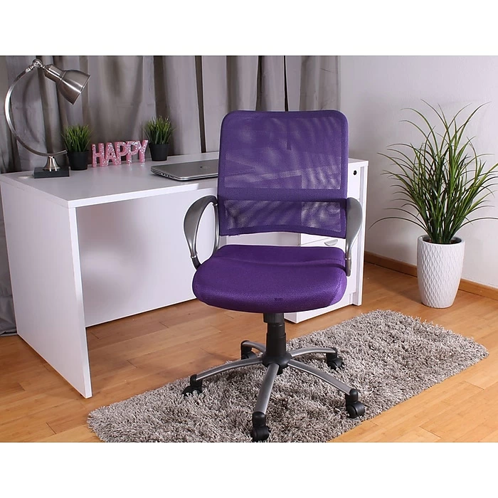 Boss Mesh Back W/ Pewter Finish Task Chair, Purple (B6416-PR) 7 Boss Mesh Back W/ Pewter Finish Task Chair, Purple (B6416-PR) - Image 5