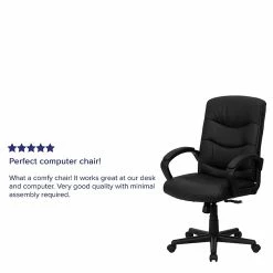 Flash Furniture Faux Leather Task Chair, Black (GO9771BKLEA) -Office Chairs Shop unnamed file 4618