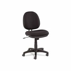 Alera Interval Swivel/Tilt Task Chair, 100% Acrylic With Tone-On-Tone Pattern, Black