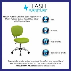 Flash Furniture Mid Back Mesh Task Chair, Apple Green (H2376FGN) -Office Chairs Shop unnamed file 4687