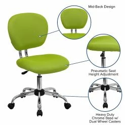 Flash Furniture Mid Back Mesh Task Chair, Apple Green (H2376FGN) -Office Chairs Shop unnamed file 4689