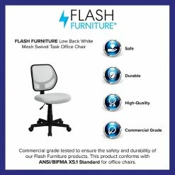 Flash Furniture Mid-Back Task Chair, White -Office Chairs Shop unnamed file 4747