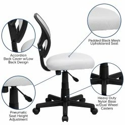 Flash Furniture Mid-Back Task Chair, White -Office Chairs Shop unnamed file 4749