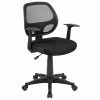 Flash Furniture LFW118ABK Mesh Mid-Back Task Chair With Fixed Arms, Black -Office Chairs Shop unnamed file 4753