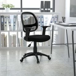 Flash Furniture LFW118ABK Mesh Mid-Back Task Chair With Fixed Arms, Black 12 Flash Furniture LFW118ABK Mesh Mid-Back Task Chair With Fixed Arms, Black -Office Chairs Shop unnamed file 4754