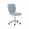 True Sherpa Fabric Swivel Office Chair, Smoke (60058)