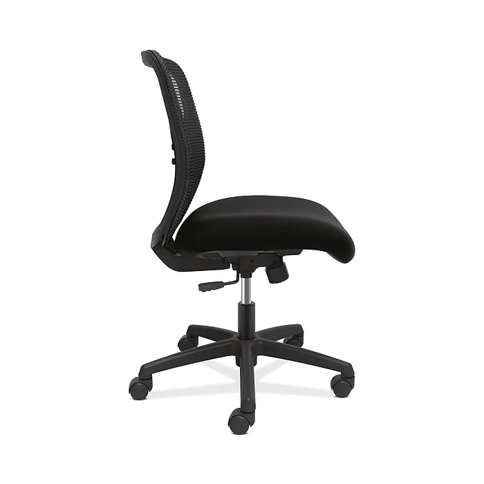 HON Gateway Fabric/Mesh Mid-Back Task Chair, Black, Armless (HONGVNMZ1ACCF1G) 4 HON Gateway Fabric/Mesh Mid-Back Task Chair, Black, Armless (HONGVNMZ1ACCF1G) - Image 2