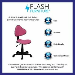 Flash Furniture Fabric Ergonomic Task Chairs With Chrome Metal Band Accent (BT699PINK) 14 Flash Furniture Fabric Ergonomic Task Chairs With Chrome Metal Band Accent (BT699PINK) -Office Chairs Shop unnamed file 4792
