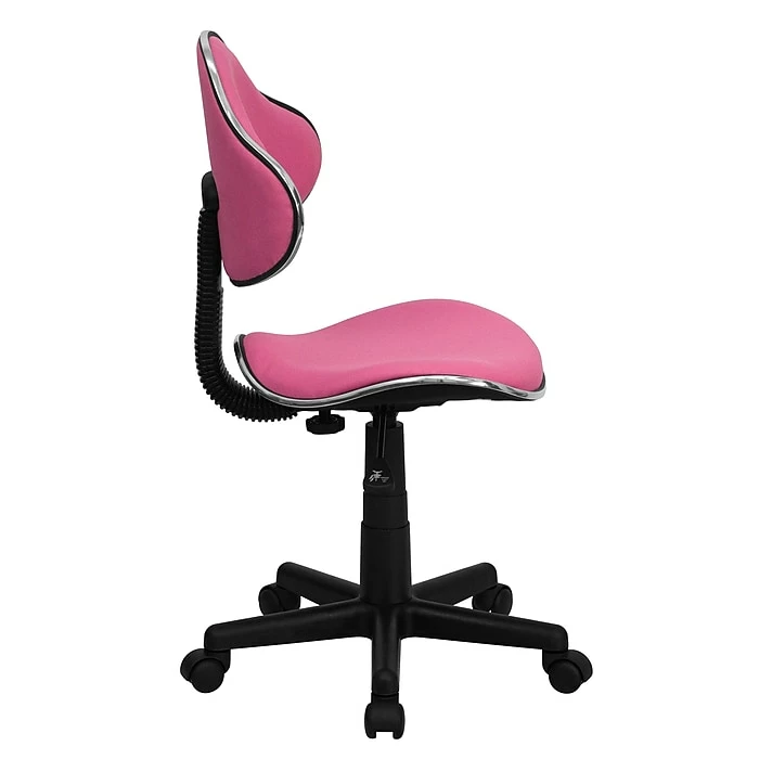 Flash Furniture Fabric Ergonomic Task Chairs With Chrome Metal Band Accent (BT699PINK) 11 Flash Furniture Fabric Ergonomic Task Chairs With Chrome Metal Band Accent (BT699PINK) - Image 9