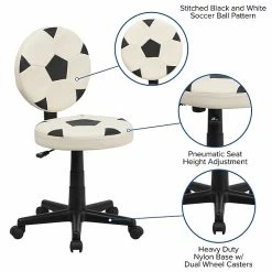 Flash Furniture Vinyl Soccer Task Chair Without Arms, Black/White 15 Flash Furniture Vinyl Soccer Task Chair Without Arms, Black/White -Office Chairs Shop unnamed file 4808