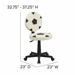 Flash Furniture Vinyl Soccer Task Chair Without Arms, Black/White 16 Flash Furniture Vinyl Soccer Task Chair Without Arms, Black/White -Office Chairs Shop unnamed file 4809