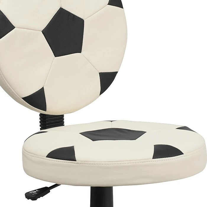 Flash Furniture Vinyl Soccer Task Chair Without Arms, Black/White 10 Flash Furniture Vinyl Soccer Task Chair Without Arms, Black/White - Image 8