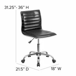 Flash Furniture Vinyl Low Back Armless Ribbed Designer Swivel Task Chair, Black (DS512BBK) 17 Flash Furniture Vinyl Low Back Armless Ribbed Designer Swivel Task Chair, Black (DS512BBK) -Office Chairs Shop unnamed file 4832