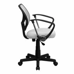 Flash Furniture Fabric Mid-Back Task Chair With Capped Arm, White -Office Chairs Shop unnamed file 4854