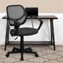 Flash Furniture Fabric Mid-Back Task Chair With Capped Arm, Gray -Office Chairs Shop unnamed file 4865