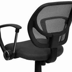 Flash Furniture Fabric Mid-Back Task Chair With Capped Arm, Gray -Office Chairs Shop unnamed file 4871