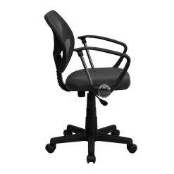 Flash Furniture Fabric Mid-Back Task Chair With Capped Arm, Gray -Office Chairs Shop unnamed file 4872