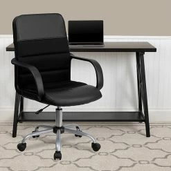 Flash Furniture Mesh Back LeatherSoft Task Chair, Black (LF-W-61B-2-GG) -Office Chairs Shop unnamed file 4874