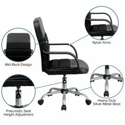 Flash Furniture Mesh Back LeatherSoft Task Chair, Black (LF-W-61B-2-GG) -Office Chairs Shop unnamed file 4877