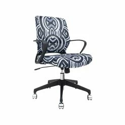 The Raynor Group Elizabeth Sutton Gramercy Fabric Swivel Task Chair, Black Grayscale Echo Silver (K-ESGR-BLK-ECHO-SIL) -Office Chairs Shop unnamed file 4885