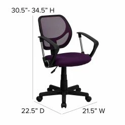 Flash Furniture Mid-Back Task And Computer Chair With Arm, Purple 16 Flash Furniture Mid-Back Task And Computer Chair With Arm, Purple -Office Chairs Shop unnamed file 490