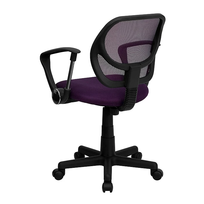 Flash Furniture Mid-Back Task And Computer Chair With Arm, Purple 9 Flash Furniture Mid-Back Task And Computer Chair With Arm, Purple - Image 7