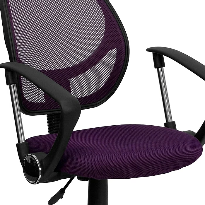 Flash Furniture Mid-Back Task And Computer Chair With Arm, Purple 10 Flash Furniture Mid-Back Task And Computer Chair With Arm, Purple - Image 8