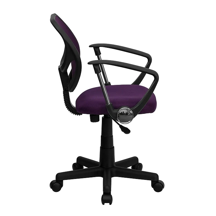 Flash Furniture Mid-Back Task And Computer Chair With Arm, Purple 11 Flash Furniture Mid-Back Task And Computer Chair With Arm, Purple - Image 9