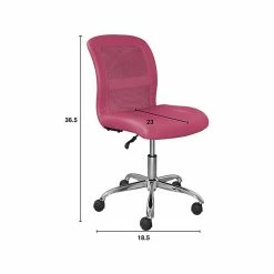 Serta Essentials Armless Ergonomic Bonded Leather/Mesh Swivel Task Chair, Pink (48740E) 11 Serta Essentials Armless Ergonomic Bonded Leather/Mesh Swivel Task Chair, Pink (48740E) -Office Chairs Shop unnamed file 4937