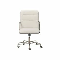 Finch Franklin Bonded Leather Computer And Desk Chair, Cream White (CHR10060D)