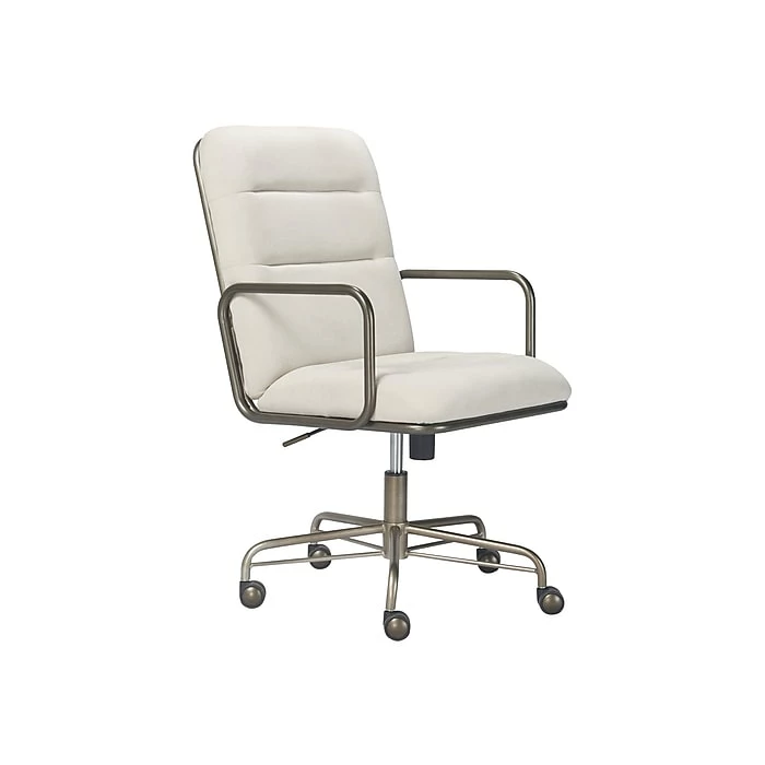 Finch Franklin Bonded Leather Computer And Desk Chair, Cream White (CHR10060D) 4 Finch Franklin Bonded Leather Computer And Desk Chair, Cream White (CHR10060D) - Image 2
