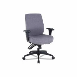 Alera® Wrigley Series 24/7 High Performance Mid-Back Multifunction Task Chair, Up To 275 Lbs., Gray Seat/Back, Black Base
