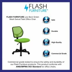 Flash Furniture Fabric Mid-back Task Chair, Green -Office Chairs Shop unnamed file 4966