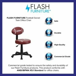 Flash Furniture Vinyl Football Task Chair Without Arms, Red -Office Chairs Shop unnamed file 4975